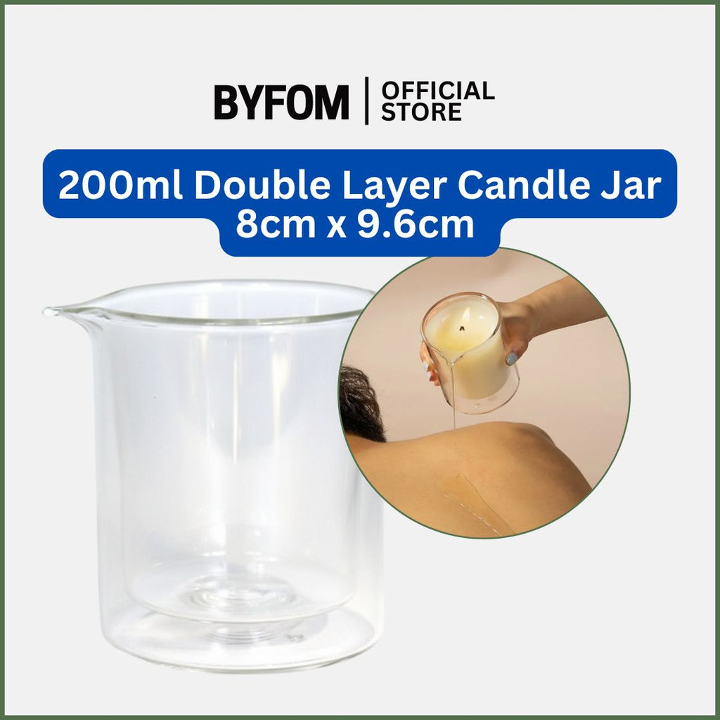 200ml Double Layer Massage Candle Jar 8cm x 9.6cm High Quality