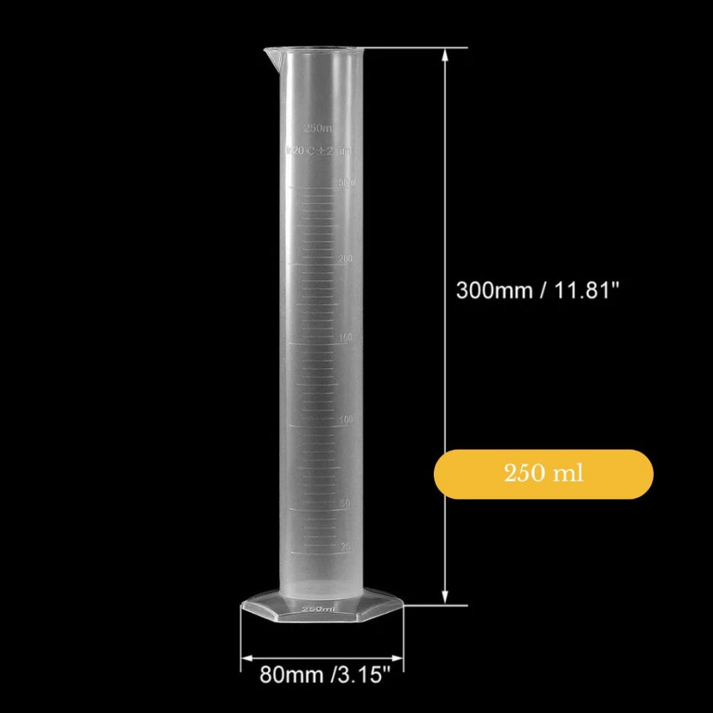 measuring cylinder 10ml 25ml 50ml 100ml 250ml silinder penyukat