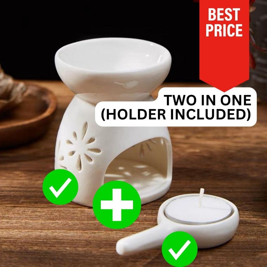 Premium Ceramic Incense Oil Burner Aroma Burner Wax Melt Warmer Tealight Candle Melt Burner