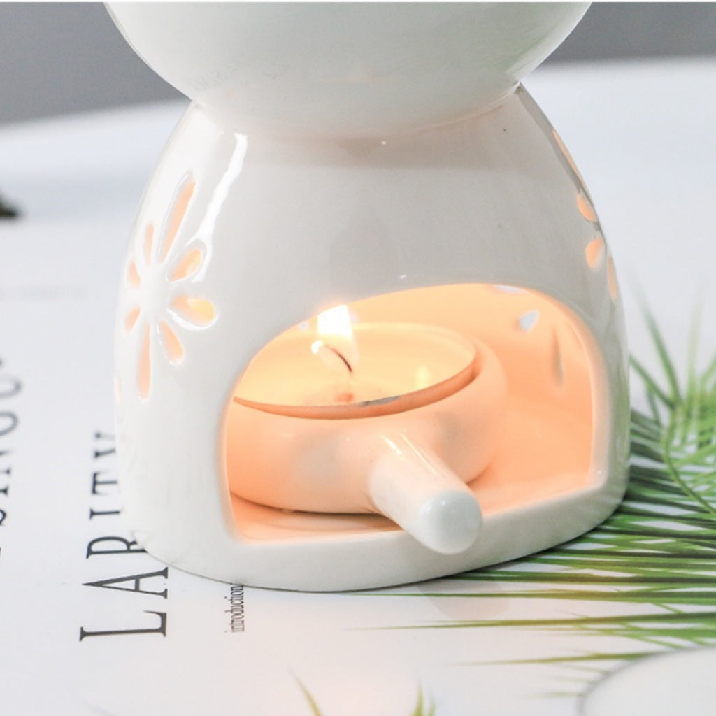 Premium Ceramic Incense Oil Burner Aroma Burner Wax Melt Warmer Tealight Candle Melt Burner