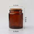 [READY STOCK] 190ml Vintage / Aromatic Candle Green Glass Jars with Wood Lid candle jar