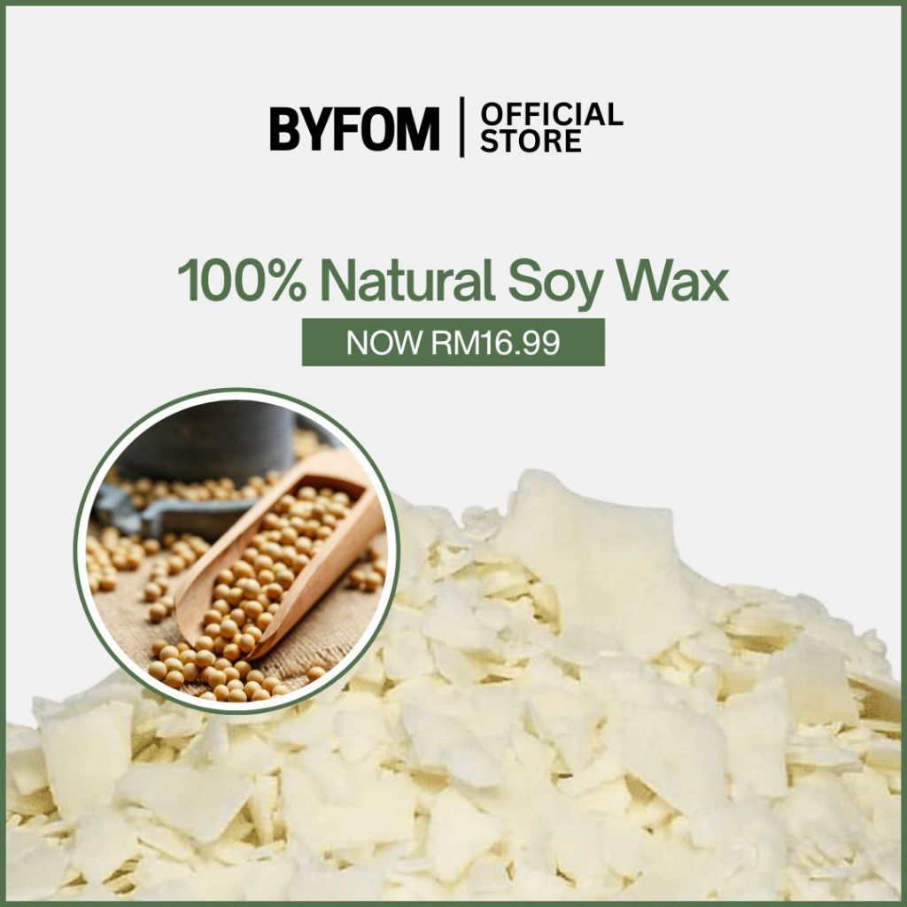 1KG Byfom Natural Soy Wax 大豆蜡 52°C for Candle Making DIY Beauty