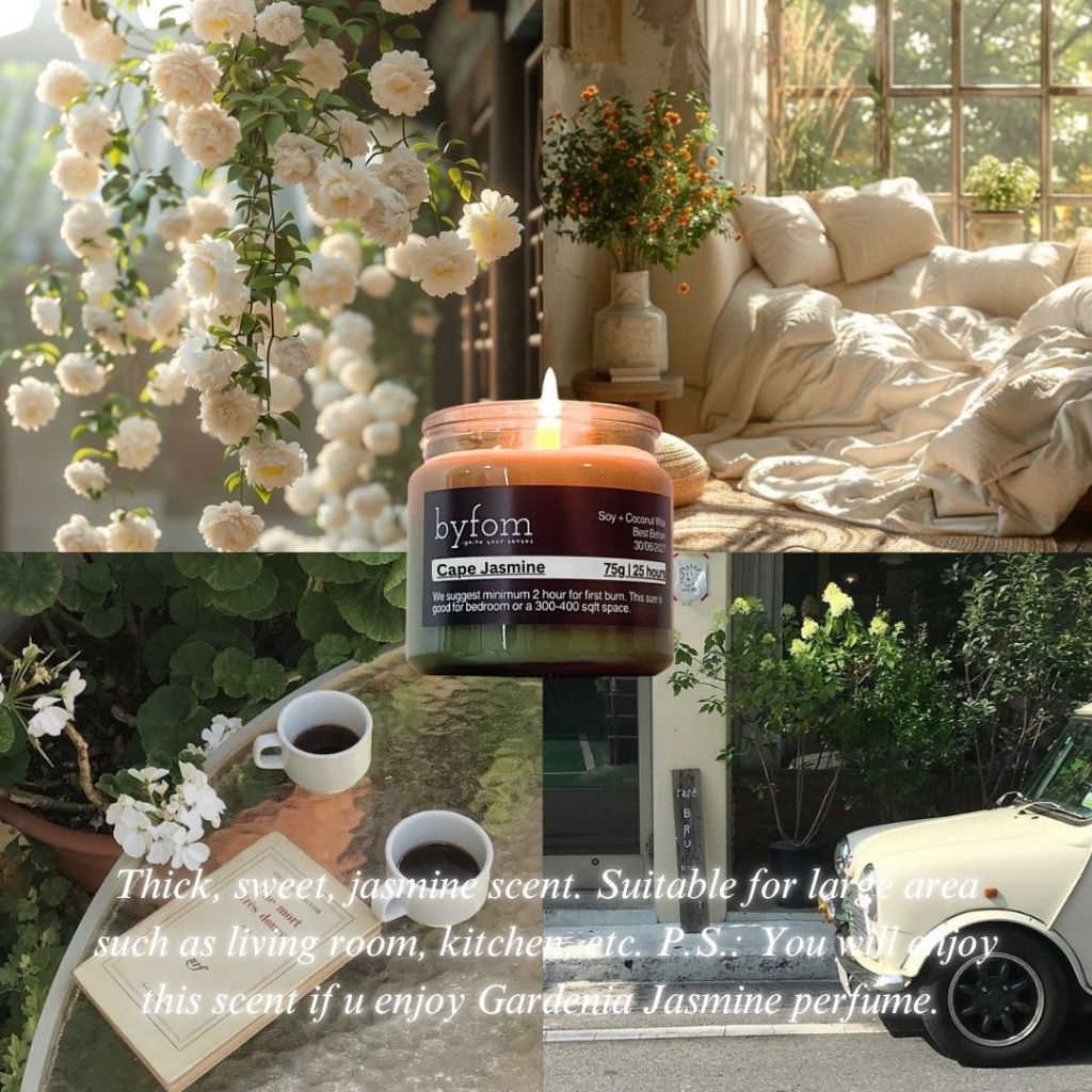 Byfom Scented Candle | Natural Wax | Door Wedding Birthday Surprise Gift Set | Lilin Wangi Aromaterapi