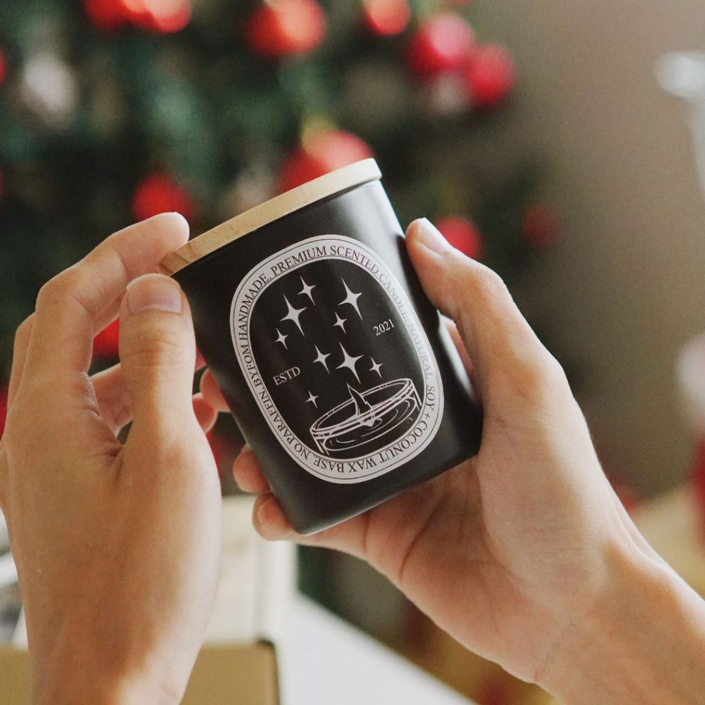 Byfom Scented Candle | Natural Wax | Door Wedding Birthday Surprise Gift Set | Lilin Wangi Aromaterapi