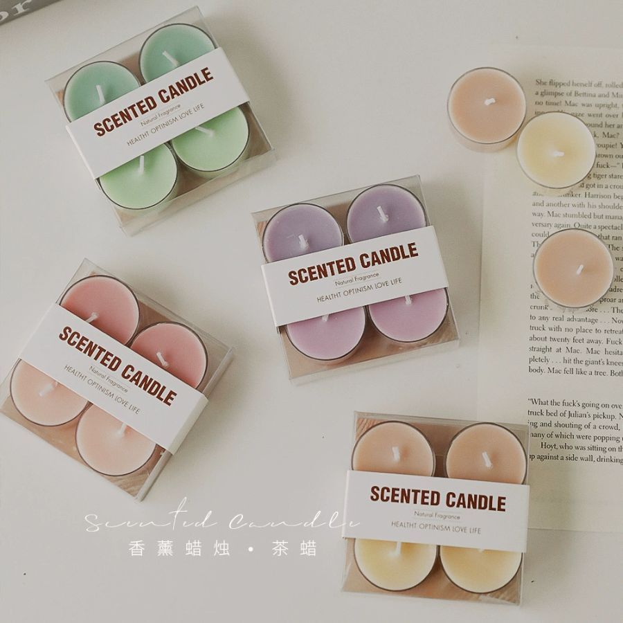 High Quality Love an Round Shape Tealight Cups Candle Containers and PVC Box