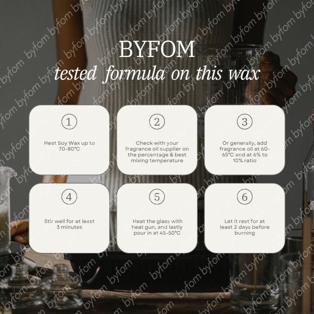 1KG Byfom Natural Soy Wax 大豆蜡 52°C for Candle Making DIY Beauty