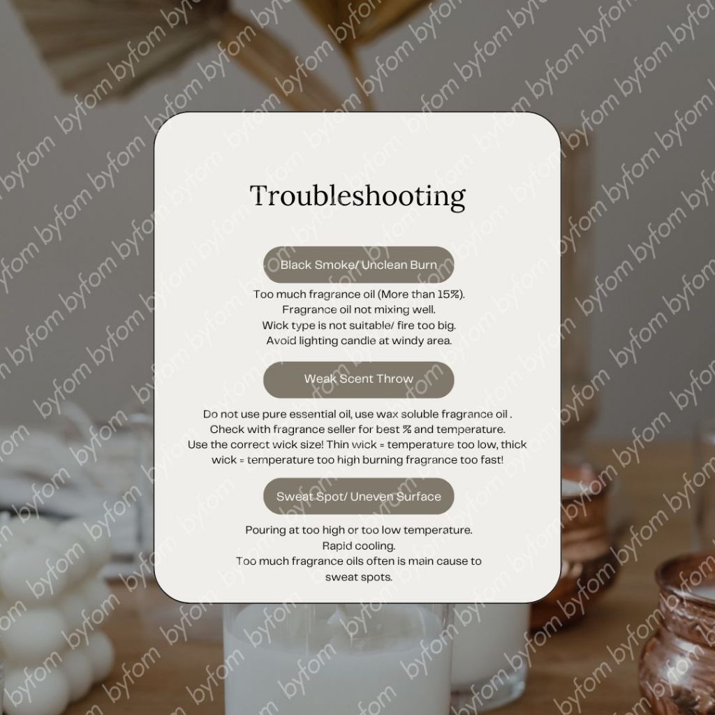 1KG Byfom Natural Soy Wax 大豆蜡 52°C for Candle Making DIY Beauty