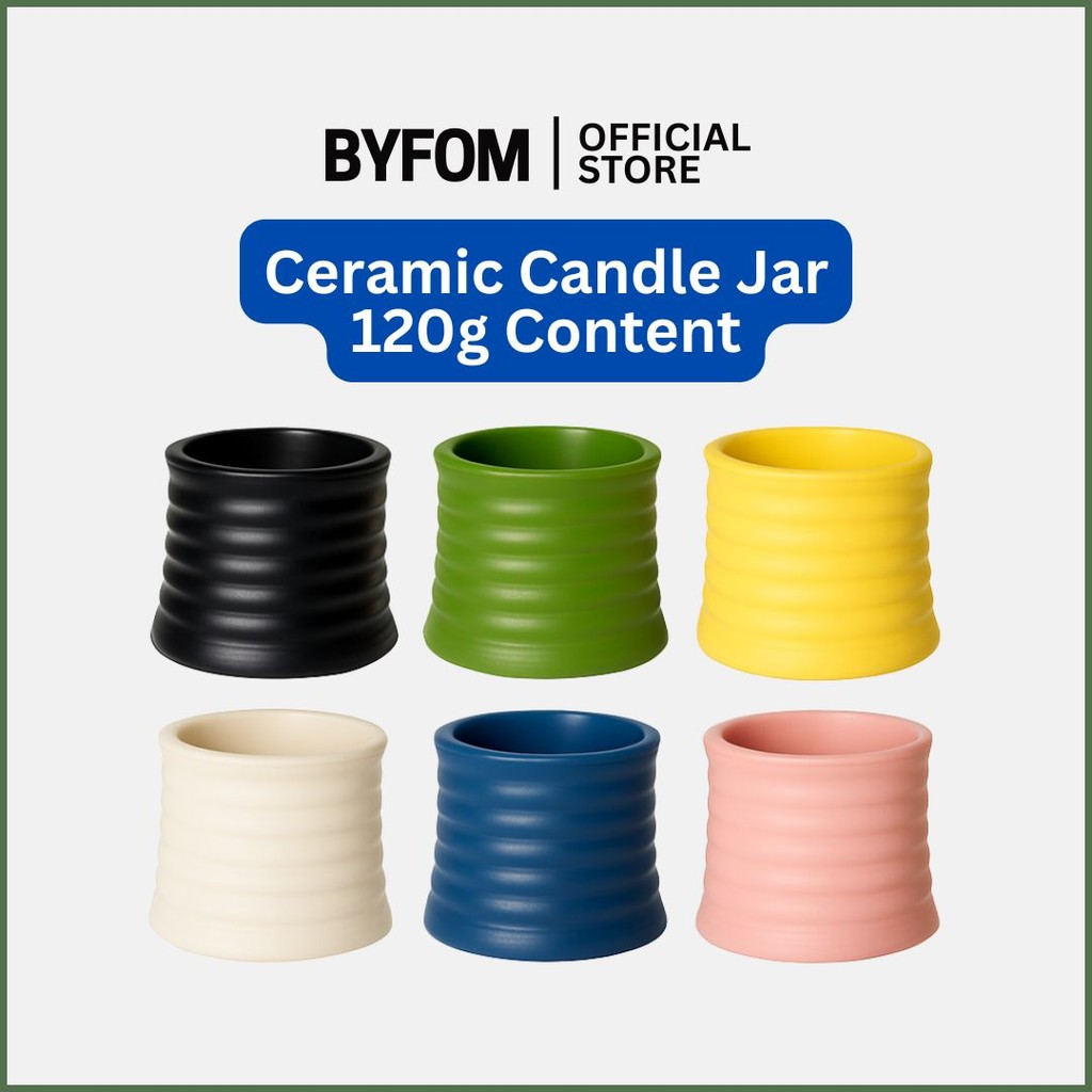 Ceramic Candle Jar Creative Candle Glass Black Green Yellow White Nude Blue Pink 120ml 120g