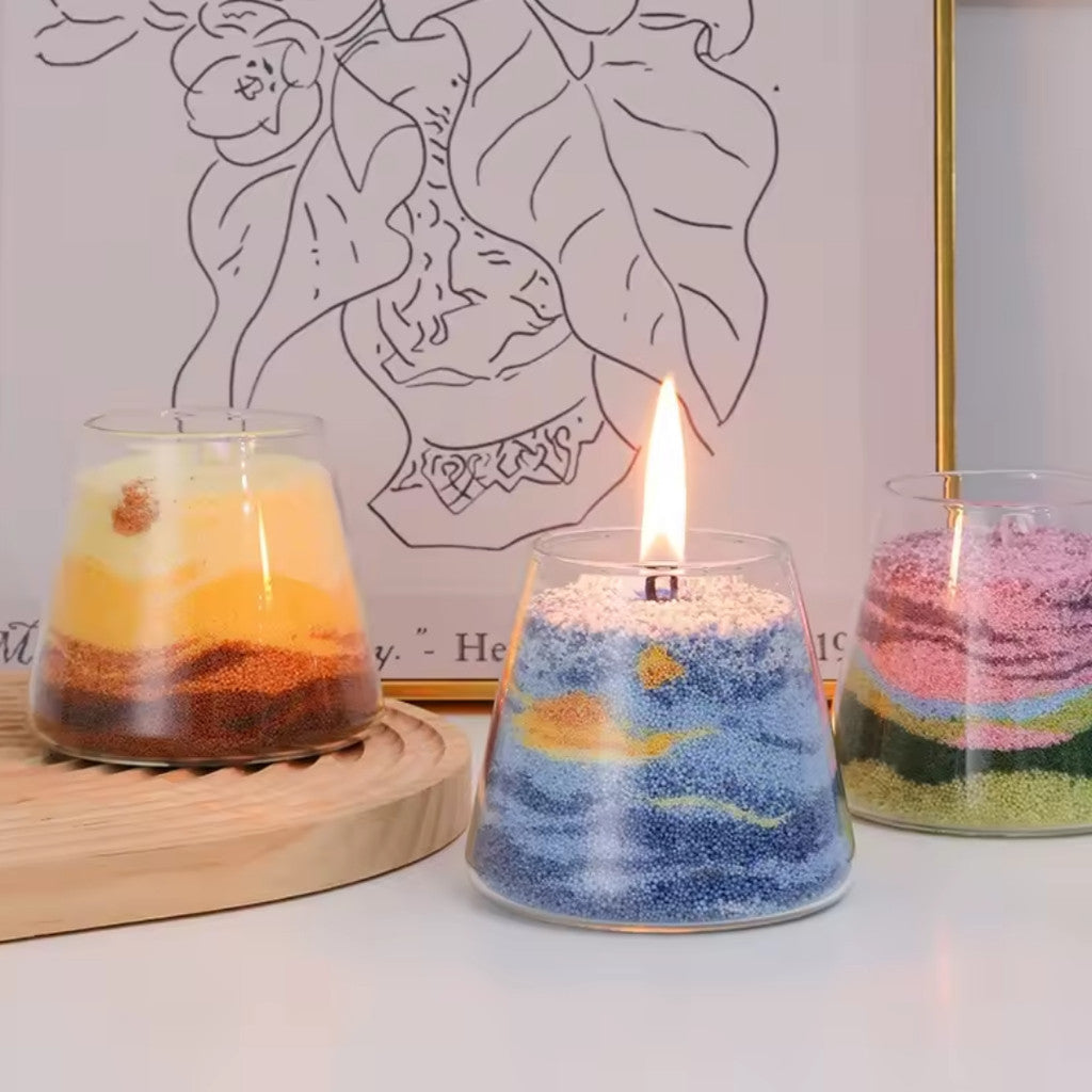 [100Gram / 500Gram] Colorful Sand Wax Candle DIY Pearl Wax Candle Making Snowflake Palm wax for Art | 沙蜡 | Lilin Pasir