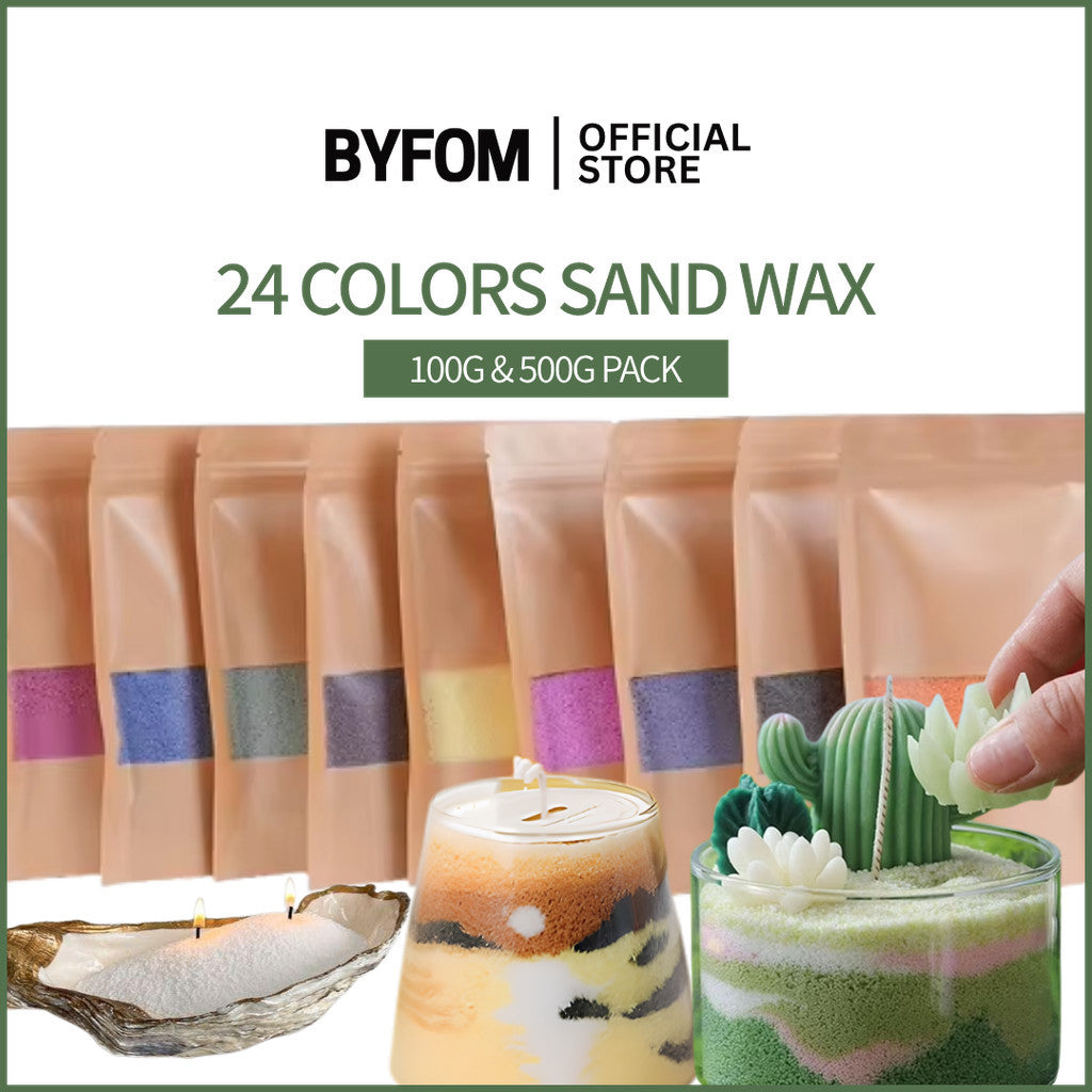 [100Gram / 500Gram] Colorful Sand Wax Candle DIY Pearl Wax Candle Making Snowflake Palm wax for Art | 沙蜡 | Lilin Pasir