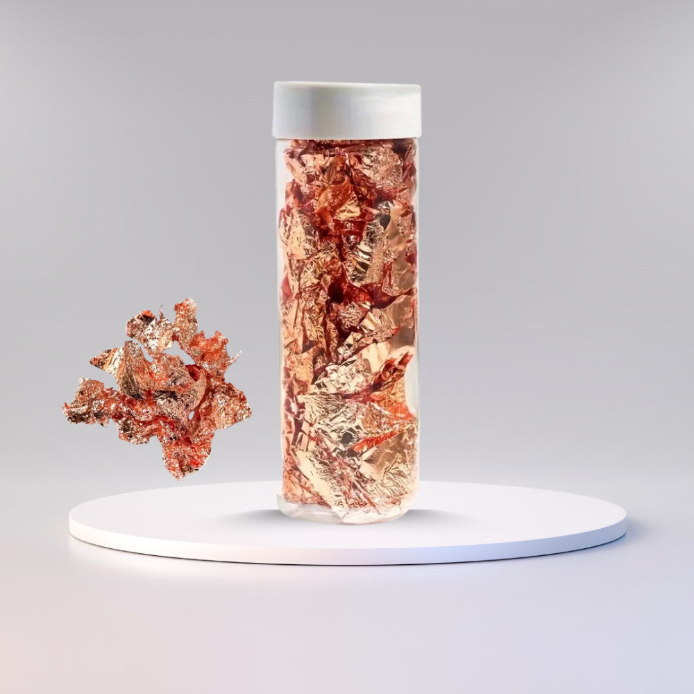 2G Edible Grade Genuine Gold Leaf Schabin Flakes 2G 24K Gold Decorative Rose Gold Silver