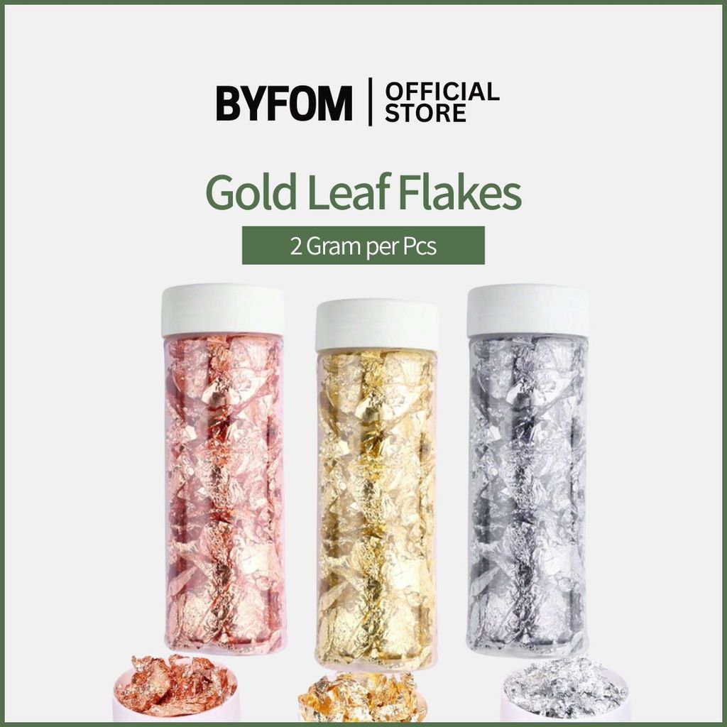 2G Edible Grade Genuine Gold Leaf Schabin Flakes 2G 24K Gold Decorative Rose Gold Silver