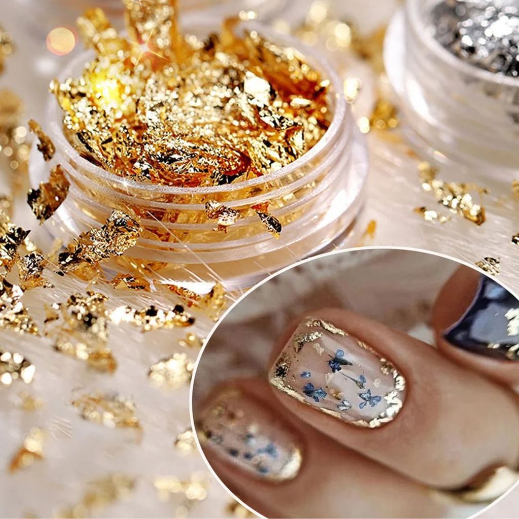 2G Edible Grade Genuine Gold Leaf Schabin Flakes 2G 24K Gold Decorative Rose Gold Silver