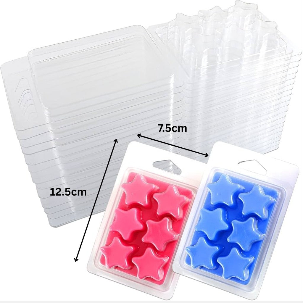 6 slots and 1 slot Wax Melt Containers Clamshells For Tarts Wax Melts Acuan Cair Lilin
