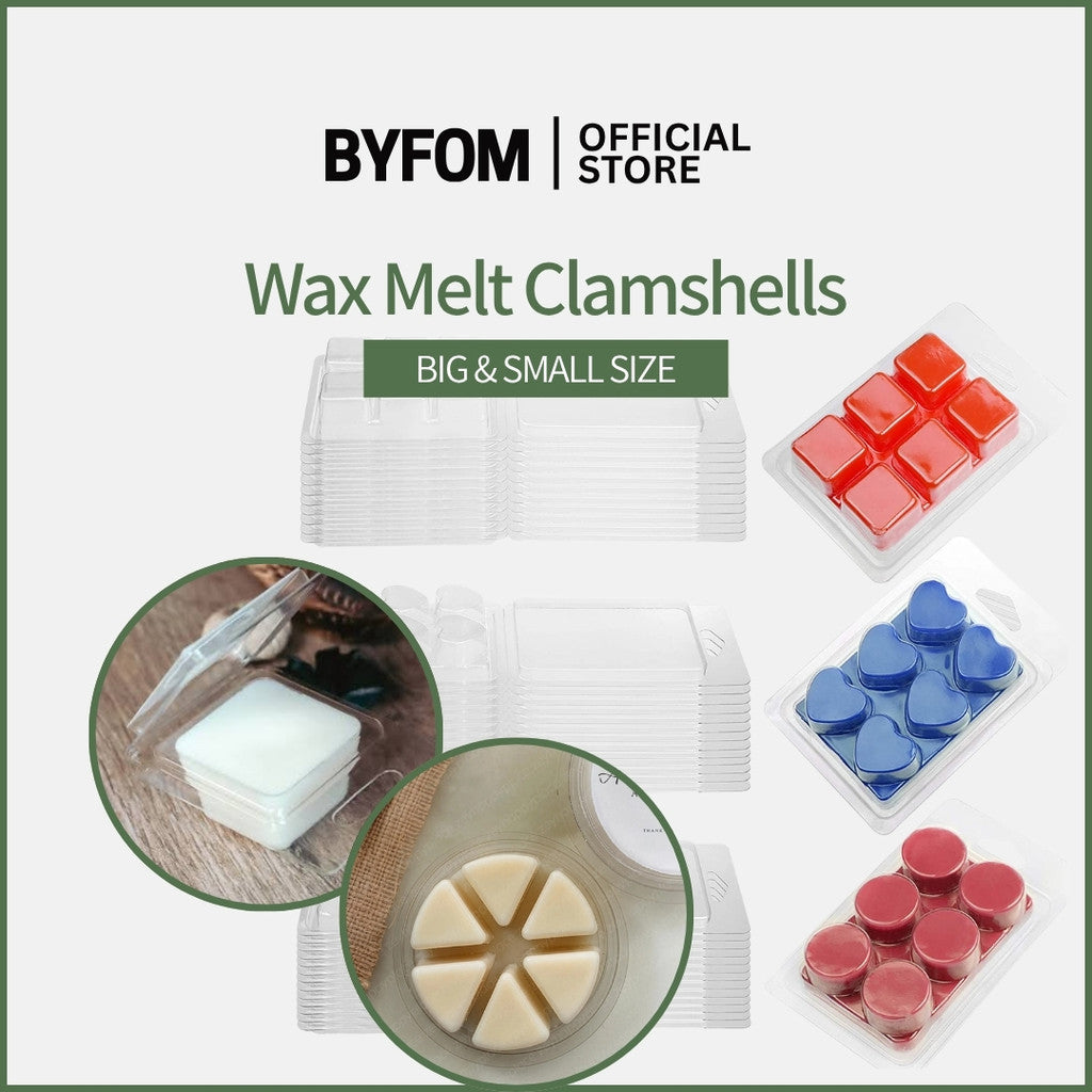 6 slots and 1 slot Wax Melt Containers Clamshells For Tarts Wax Melts Acuan Cair Lilin
