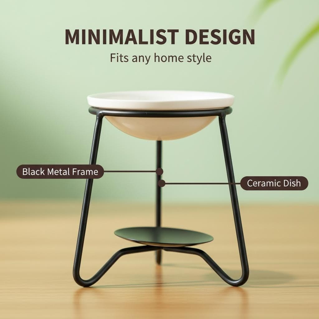 Minimalist Ceramic Incense Oil Burner Aroma Burner Wax Melt Warmer Tealight Candle Melt Burne