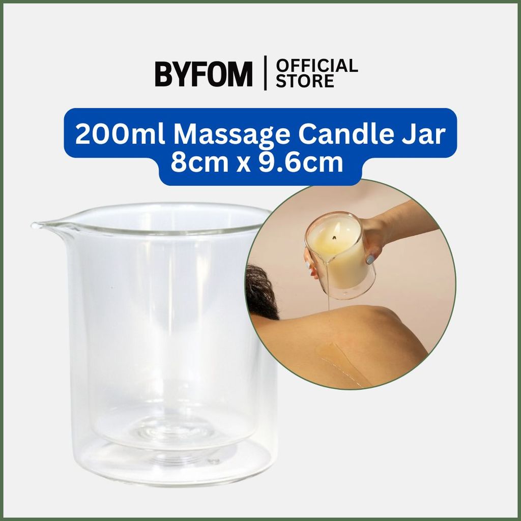 200ml Double Layer Massage Candle Jar 8cm x 9.6cm High Quality